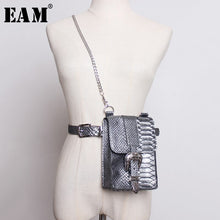 Load image into Gallery viewer, [EAM] 2020 New Spring Autumn Pu Leather Personality Hip-hop Chain Brief mini-Bag belt Women Fashion Tide All-match JY328
