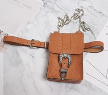 Load image into Gallery viewer, [EAM] 2020 New Spring Autumn Pu Leather Personality Hip-hop Chain Brief mini-Bag belt Women Fashion Tide All-match JY328
