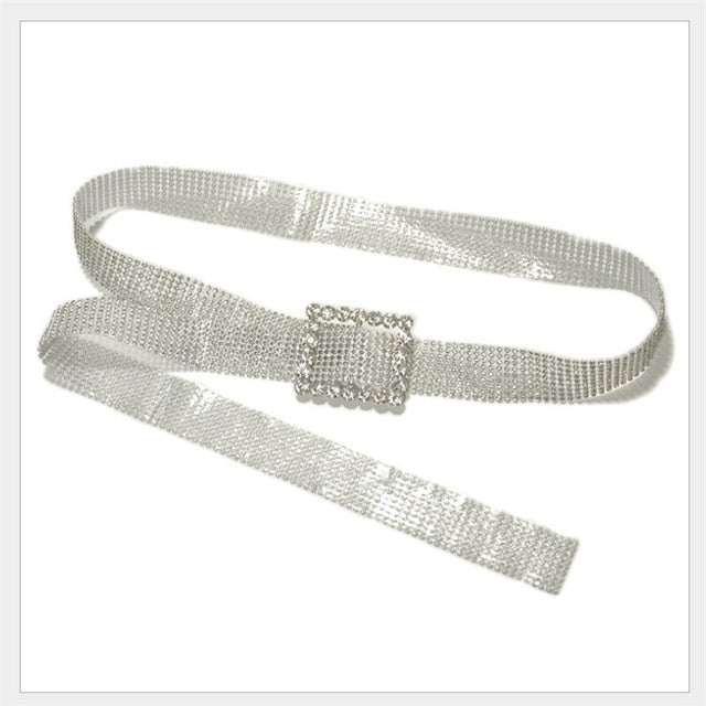 2020 New Women Fashion Shiny Belt Waist Chain Crystal Diamond Alloy Waistband Full Rhinestone Luxury Wide Party Belt