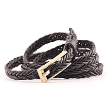 Load image into Gallery viewer, 103cm Women Stretch Twist Woven Belt Wax Rope Braided Waistband Fashion Casual Female Belt For Jeans Dress Metal Buckle Belts
