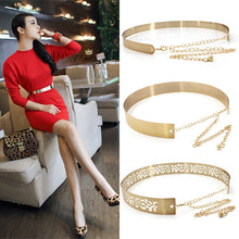 Load image into Gallery viewer, Elastic Belts Women Girl Stretch Skinny Waist Belt Shape Wedding Designer Metal Female Belt cinturones para mujer
