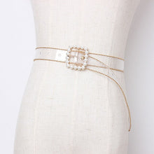 Load image into Gallery viewer, Clear belt woman transparent belts for women 2020 white pearl belt designer cinturon mujer plastic PVC waistband ladies cintos
