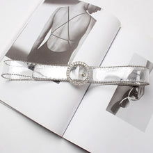 Load image into Gallery viewer, Clear belt woman transparent belts for women 2020 white pearl belt designer cinturon mujer plastic PVC waistband ladies cintos
