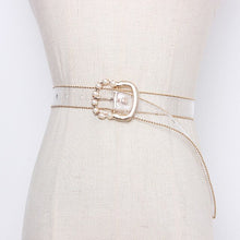 Load image into Gallery viewer, Clear belt woman transparent belts for women 2020 white pearl belt designer cinturon mujer plastic PVC waistband ladies cintos
